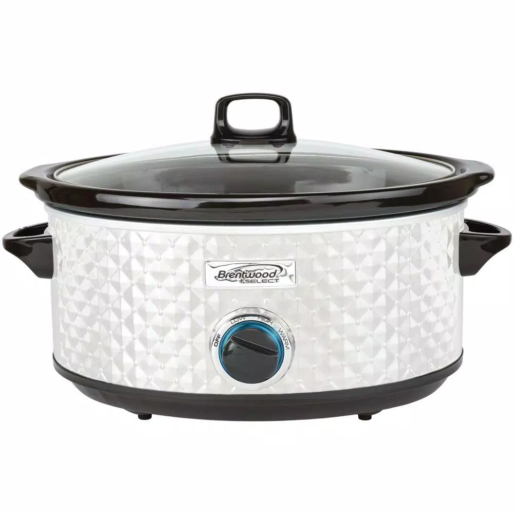 Cookers Brentwood Appliances Diamond 7 Qt. Pearl Slow Cooker With Tempered Glass Lid 1 Cookers Brentwood Appliances Diamond 7 Qt. Pearl Slow Cooker With Tempered Glass Lid