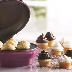 Electric Skillets & Indoor Grills Brentwood Appliances Purple Mini Cupcake Maker -MegaChef Sales Shop pink brentwood appliances indoor grills ts 252 1f 1000