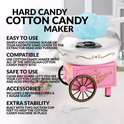 Dessert Makers Nostalgia 450 W Pink Cotton Candy Maker -MegaChef Sales Shop pink nostalgia cotton candy machines pcm306pk c3 1000