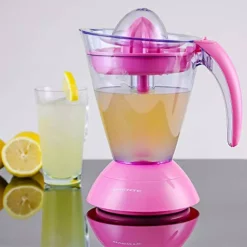 Juicers Ovente 34 Oz. Pink Electric Citrus Juicer 2 Auto-Reversing Cones Capacity, Pressure-Activated, Strainer, Pulp Control 13 Juicers Ovente 34 Oz. Pink Electric Citrus Juicer 2 Auto-Reversing Cones Capacity, Pressure-Activated, Strainer, Pulp Control -MegaChef Sales Shop pink ovente juicers je1034p 31 1000