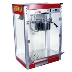 Popcorn Machines Paragon Theater Pop 8 Oz. Red Stainless Steel Countertop Popcorn Machine