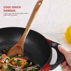 Electric Skillets & Indoor Grills Boyel Living 6.3 In. X 16.9 In. X 13 In. Red 1400-Watt Professional Non-Stick Copper Electric Skillet Jumbo -MegaChef Sales Shop red boyel living electric skillets el43808 76 1000