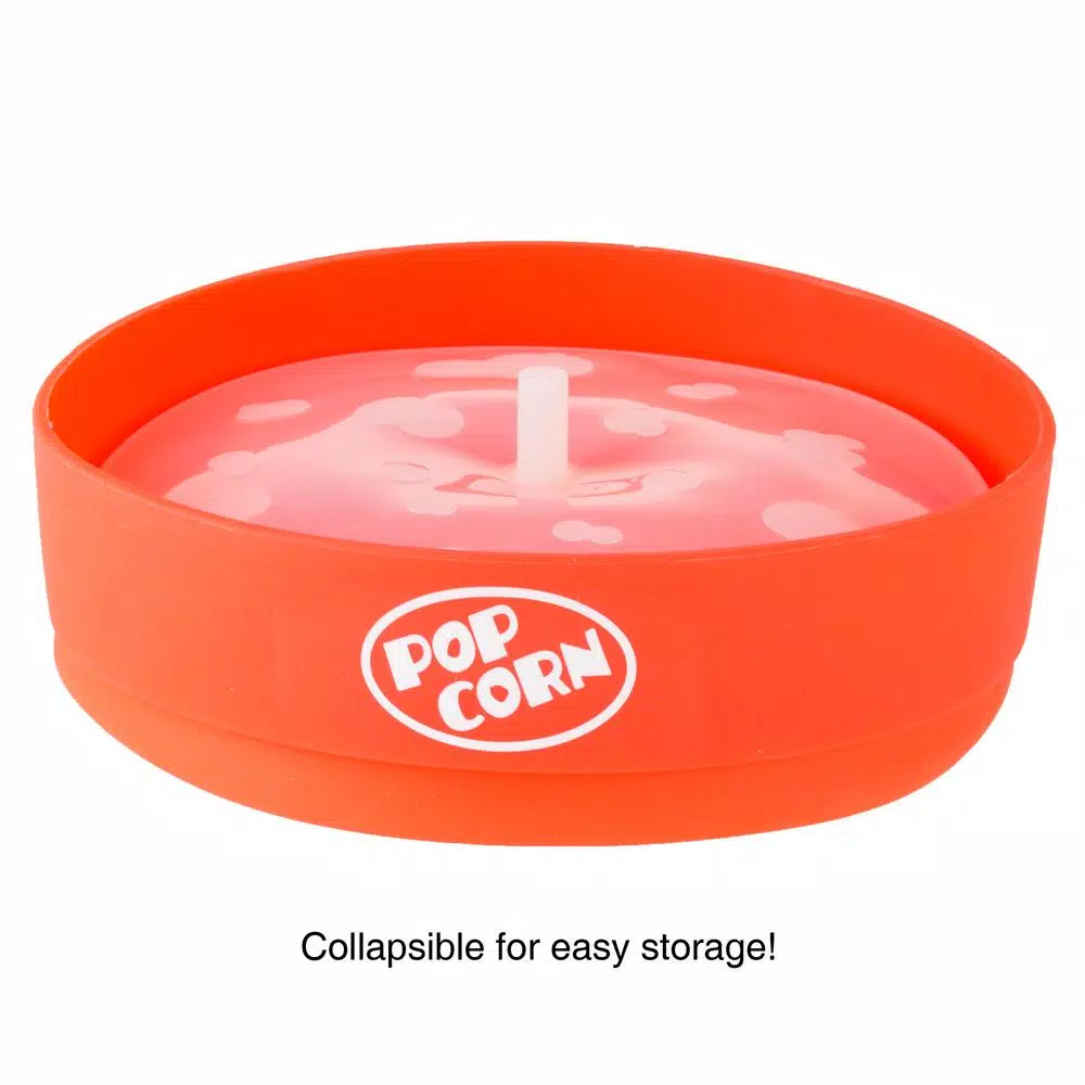 Popcorn Machines Chef Buddy 80 Oz. Red Silicone Microwave Popcorn Popper Bowl 4 Popcorn Machines Chef Buddy 80 Oz. Red Silicone Microwave Popcorn Popper Bowl - Image 4