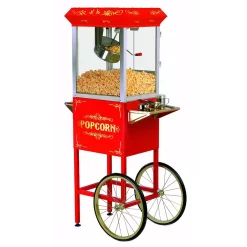 Popcorn Machines Elite Deluxe 8 Oz. Kettle Popcorn Trolley In Red