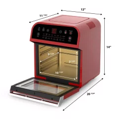 Toasters GoWISE USA 1600 W Red Rotisserie Oven And 12.7 Qt. Electric Air Fryer -MegaChef Sales Shop red gowise usa toaster ovens gw44801 44 1000