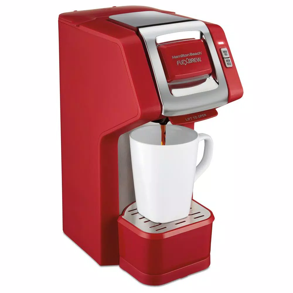 Coffee Makers Hamilton Beach 1-Cup Red FlexBrew Coffee Maker 2 Coffee Makers Hamilton Beach 1-Cup Red FlexBrew Coffee Maker - Image 2