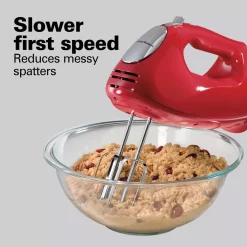 Mixers Hamilton Beach Ensemble 6-Speed Red Hand Mixer With Snap-On Case -MegaChef Sales Shop red hamilton beach hand mixers 62633r 76 1000
