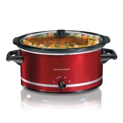 Cookers Hamilton Beach 8 Qt. Red Slow Cooker -MegaChef Sales Shop red hamilton beach slow cookers 33184 4f 1000
