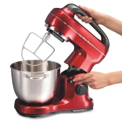 Mixers Hamilton Beach 4 Qt. 7-Speed Red Stand Mixer With Tilt Head -MegaChef Sales Shop red hamilton beach stand mixers 63395 1f 1000