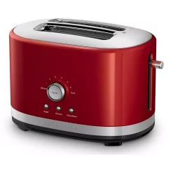 Toasters KitchenAid Empire 2-Slice Red Wide Slot Toaster With Crumb Tray -MegaChef Sales Shop red kitchenaid pop up toasters kmt2116er 4f 1000