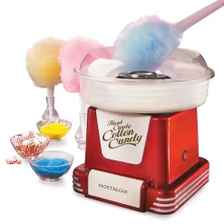 Dessert Makers Nostalgia Retro Red Hard And Sugar Free Cotton Candy Maker With Cotton Candy Cones 24 Dessert Makers Nostalgia Retro Red Hard And Sugar Free Cotton Candy Maker With Cotton Candy Cones -MegaChef Sales Shop red nostalgia cotton candy machines pcm 805retrored 1f 1000