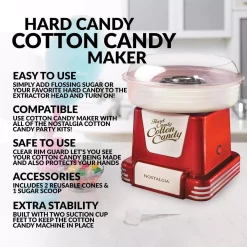 Dessert Makers Nostalgia Retro Red Hard And Sugar Free Cotton Candy Maker With Cotton Candy Cones 25 Dessert Makers Nostalgia Retro Red Hard And Sugar Free Cotton Candy Maker With Cotton Candy Cones -MegaChef Sales Shop red nostalgia cotton candy machines pcm 805retrored 44 1000