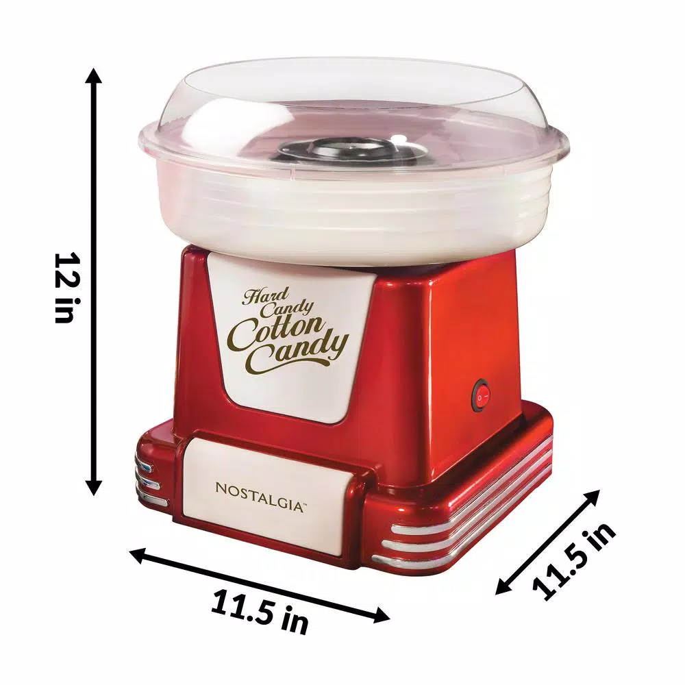 Dessert Makers Nostalgia Retro Red Hard And Sugar Free Cotton Candy Maker With Cotton Candy Cones 2 Dessert Makers Nostalgia Retro Red Hard And Sugar Free Cotton Candy Maker With Cotton Candy Cones - Image 2