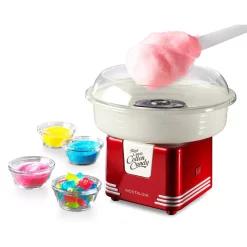 Dessert Makers Nostalgia Retro Red Hard And Sugar Free Cotton Candy Maker With Cotton Candy Cones -MegaChef Sales Shop red nostalgia cotton candy machines pcm405retrored 1f 1000