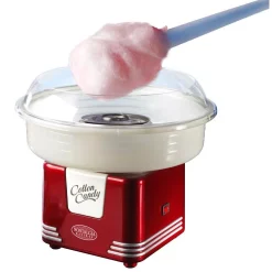 Dessert Makers Nostalgia Retro Red Hard And Sugar Free Cotton Candy Maker With Cotton Candy Cones -MegaChef Sales Shop red nostalgia cotton candy machines pcm405retrored c3 1000
