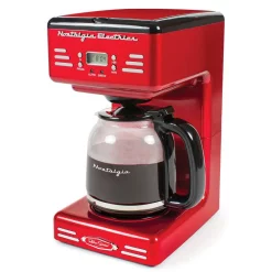 Coffee Makers Nostalgia 12-Cup Red Coffee Maker With Keep Warm Function