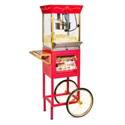 Popcorn Machines Nostalgia 8 Oz. Red Popcorn Machine With Concession Cart