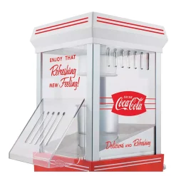 Popcorn Machines Nostalgia Coca-Cola 4 Oz. Red Hot Air Popcorn Machine With Cart -MegaChef Sales Shop red nostalgia popcorn machines ofp501coke 4f 1000