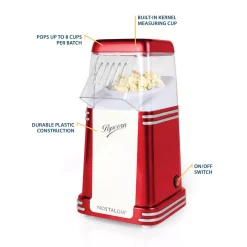Popcorn Machines Nostalgia Retro Mini Popcorn Popper -MegaChef Sales Shop red nostalgia popcorn machines rhp 310 4f 1000