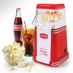 Popcorn Machines Nostalgia Coca-Cola 2 Oz. Red Mini Countertop Popcorn Machine -MegaChef Sales Shop red nostalgia popcorn machines rhp310coke 4f 1000