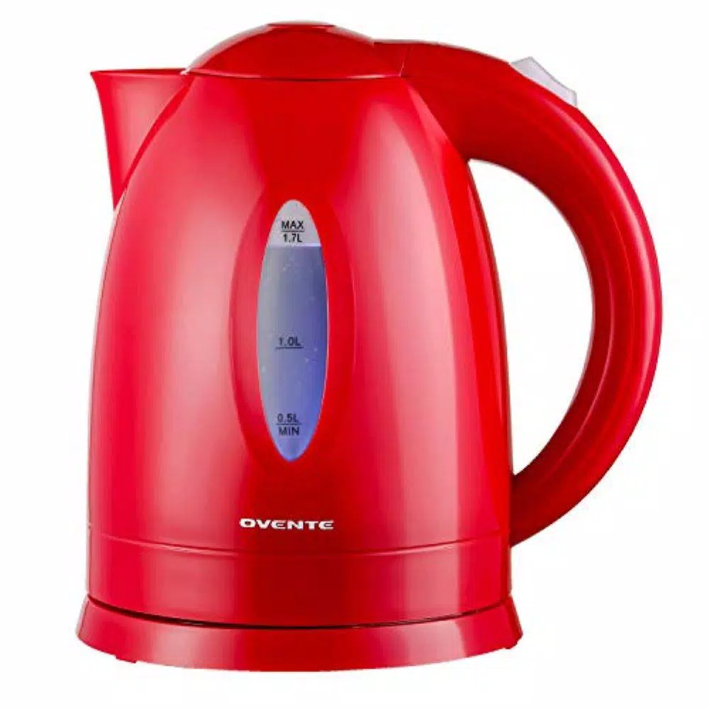 Electric Kettles Ovente KP72R 7-Cup Red BPA Free Electric Kettle With Auto Shut-Off And Boil-Dry Protection 1 Electric Kettles Ovente KP72R 7-Cup Red BPA Free Electric Kettle With Auto Shut-Off And Boil-Dry Protection