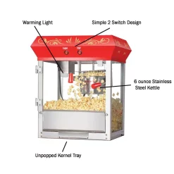 Popcorn Machines Great Northern 6106 Great 6 Oz. Northern Popcorn Red Foundation Top Popcorn Popper Machine -MegaChef Sales Shop red popcorn machines 718674nvr 4f 1000