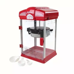 Popcorn Machines West Bend 4-Quart Red Hot Oil Movie Theater Style Popcorn Popper Machine With Nonstick Kettle Includes Measuring Cup And Scoop -MegaChef Sales Shop red west bend popcorn machines 82515 76 1000