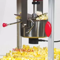 Popcorn Machines Nostalgia 380 W 2.5 Oz. Red Hot Air Popcorn Cart With Easy Mobility -MegaChef Sales Shop red white nostalgia popcorn machines pc25rw 31 1000