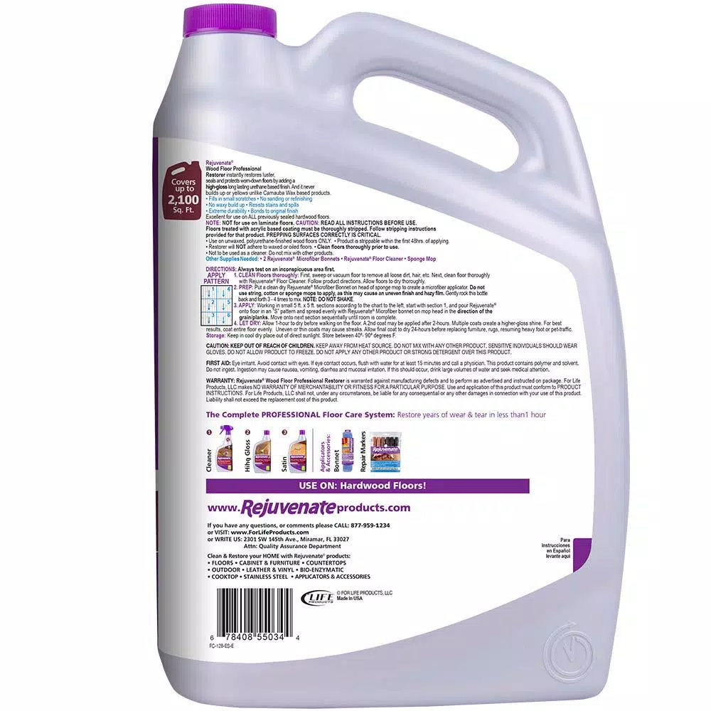 Floor Cleaning Products Rejuvenate 128 Oz. Professional High Gloss Wood Floor Restorer 2 Floor Cleaning Products Rejuvenate 128 Oz. Professional High Gloss Wood Floor Restorer - Image 2