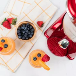 Blenders Nostalgia 32 Oz. Single Speed Retro Red Slush Drink Blender -MegaChef Sales Shop retro red nostalgia countertop blenders sm32rr 76 1000