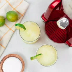 Blenders Nostalgia 32 Oz. Single Speed Retro Red Slush Drink Blender -MegaChef Sales Shop retro red nostalgia countertop blenders sm32rr fa 1000