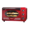 Toasters Nostalgia Retro 1500 W 12-Slice Retro Red Convection Toaster Oven With Built In Timer