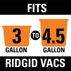 Vacuum Parts RIDGID Filter Kit With VF3500 Fine Dust Filter And VF3501 Dust Bags (2-pack) For 3 To 4.5 Gal. RIDGID Wet/Dry Shop Vacuums -MegaChef Sales Shop ridgid vacuum parts vf3511 fa 1000