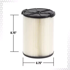 Vacuum Parts RIDGID Standard Pleated Paper Filter And Wet Application Foam Filter For Most 5 Gal. And Larger RIDGID Wet/Dry Shop Vacuums -MegaChef Sales Shop ridgid vacuum parts vf4070 fa 1000