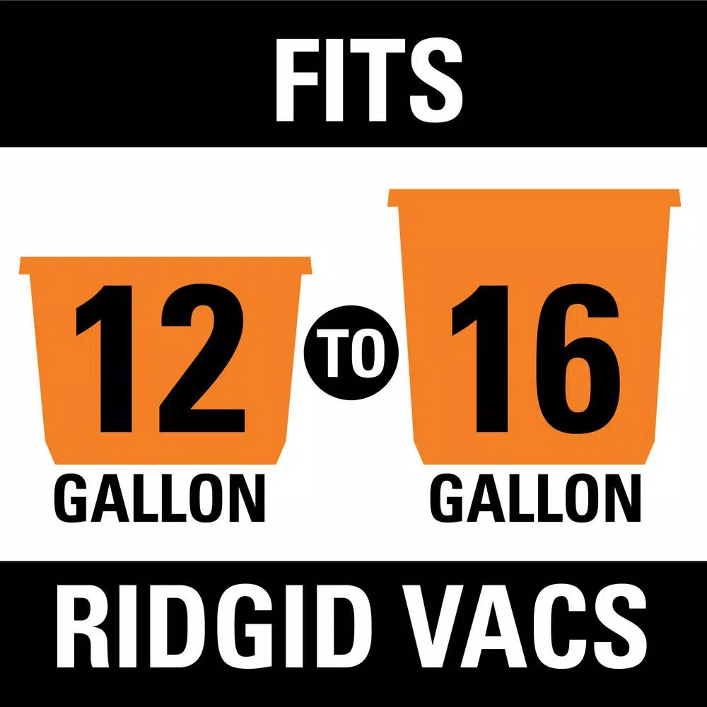 Vacuum Parts RIDGID OSHA Compatible Kit With HEPA Level Filtration And Cyclonic Dust Bags For Select 12 -16 Gal. Wet/Dry Shop Vacuums 11 Vacuum Parts RIDGID OSHA Compatible Kit With HEPA Level Filtration And Cyclonic Dust Bags For Select 12 -16 Gal. Wet/Dry Shop Vacuums - Image 11