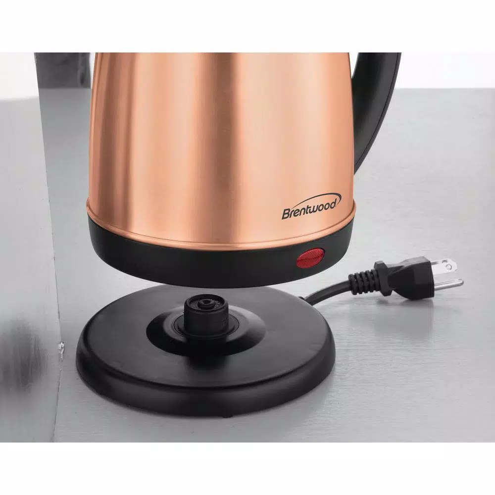 Electric Kettles Brentwood Appliances 5-Cup Rose Gold Cordless Electric Kettle 7 Electric Kettles Brentwood Appliances 5-Cup Rose Gold Cordless Electric Kettle - Image 7