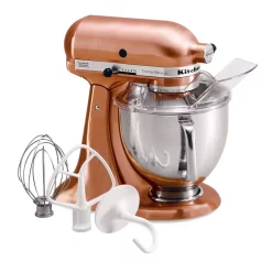 Mixers KitchenAid Custom Metallic 5 Qt. 10-Speed Satin Copper Stand Mixer -MegaChef Sales Shop satin copper kitchenaid stand mixers ksm152pscp 40 1000