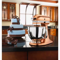 Mixers KitchenAid Custom Metallic 5 Qt. 10-Speed Satin Copper Stand Mixer -MegaChef Sales Shop satin copper kitchenaid stand mixers ksm152pscp a0 1000