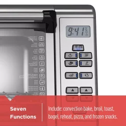 Toasters BLACK+DECKER 1500 W 8-Slice Black And Silver Countertop Convection Toaster Oven With Temperature Controls -MegaChef Sales Shop silver and black black decker toaster ovens to3290xsd c3 1000