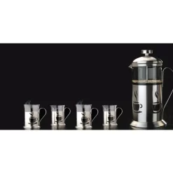 Coffee Makers BergHOFF CooknCo 2.5-Cup Stainless Steel And Glass French Press -MegaChef Sales Shop silver berghoff french presses 2211100 1f 1000