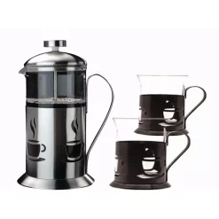 Coffee Makers BergHOFF CooknCo 2.5-Cup Stainless Steel And Glass French Press -MegaChef Sales Shop silver berghoff french presses 2211100 44 1000
