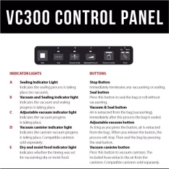 Food Processing CASO VC 300 Black And Silver Food Vacuum Sealer With Food Management App And Vacuum Bag Set -MegaChef Sales Shop silver black caso food vacuum sealers 11392 2 kit fa 1000