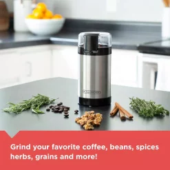 Coffee Makers BLACK+DECKER 4 Oz. Silver Coffee Grinder -MegaChef Sales Shop silver black decker coffee grinders cbg110s 4f 1000
