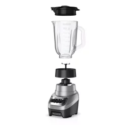 Blenders BLACK+DECKER 48 Oz. 4-Speeds Silver Glass Jar Blender -MegaChef Sales Shop silver black decker countertop blenders bl1230sg 1f 1000