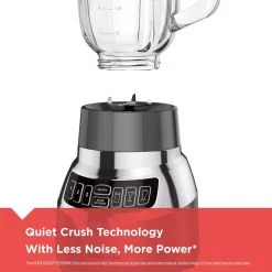 Blenders BLACK+DECKER PowerCrush 48 Oz. 3-Speed Silver Digital Blender With Travel Cup -MegaChef Sales Shop silver black decker countertop blenders bl1300dg t 4f 1000