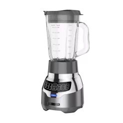 Blenders BLACK+DECKER PowerCrush 48 Oz. 3-Speed Silver Digital Blender With Travel Cup -MegaChef Sales Shop silver black decker countertop blenders bl1300dg t 77 1000