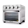 Air Fryers Boyel Living 24 Qt. Silver Stainless Steel Air Fryer Toaster Oven With Roast, Bake, Broil, Reheat, Accessories And Cookbook Included