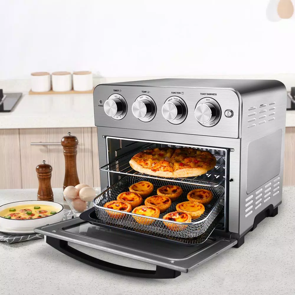 Air Fryers Boyel Living 24 Qt. Silver Stainless Steel Air Fryer Toaster Oven With Roast, Bake, Broil, Reheat, Accessories And Cookbook Included 3 Air Fryers Boyel Living 24 Qt. Silver Stainless Steel Air Fryer Toaster Oven With Roast, Bake, Broil, Reheat, Accessories And Cookbook Included - Image 3