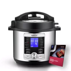 Cookers Boyel Living 6 Qt. Stainless Steel 17-in-1 Multi-Use Electric Pressure Cooker With Stainless Steel Inner Pot 12 Cookers Boyel Living 6 Qt. Stainless Steel 17-in-1 Multi-Use Electric Pressure Cooker With Stainless Steel Inner Pot -MegaChef Sales Shop silver boyel living electric pressure cookers gbk gp60d 1f 1000