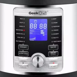 Cookers Boyel Living 6 Qt. Stainless Steel 17-in-1 Multi-Use Electric Pressure Cooker With Stainless Steel Inner Pot 15 Cookers Boyel Living 6 Qt. Stainless Steel 17-in-1 Multi-Use Electric Pressure Cooker With Stainless Steel Inner Pot -MegaChef Sales Shop silver boyel living electric pressure cookers gbk gp60d 76 1000